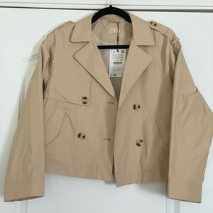 Zara Oversized Cropped Trench Coat